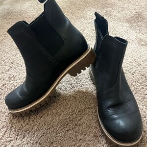 Chaco Black Leather Ankle Booties